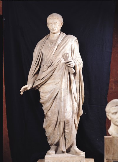 Statua di Cesare Augusto (63 a.C.-14 d.C.) da Velletri, I-II secolo d.C. da Roman